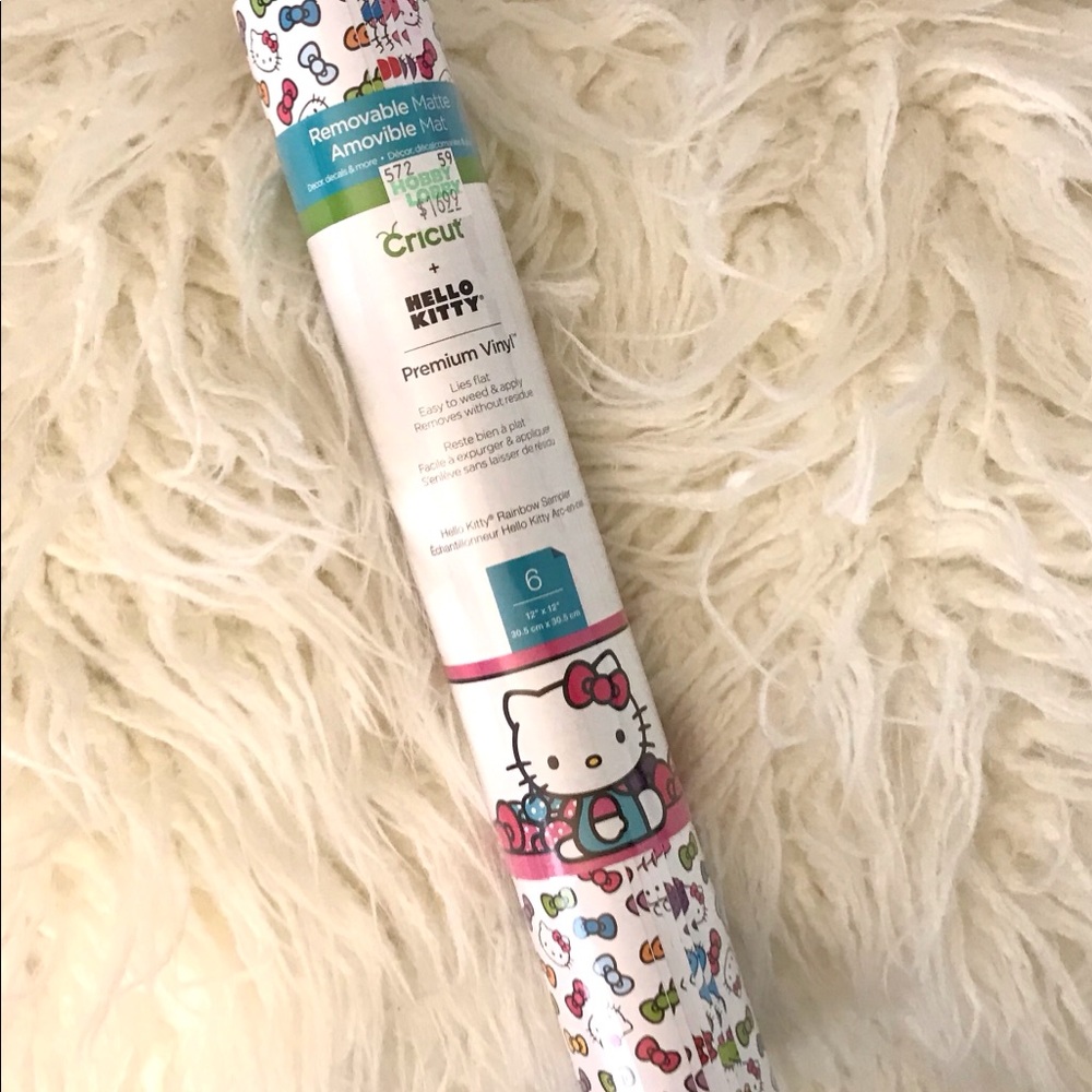 SOLD Hello Kitty Cricut vinyl 12x12 rainbow